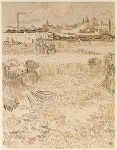 Arles. Uitzicht vanaf de korenvelden